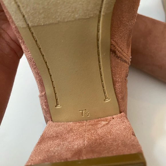 Old Navy Faux-suede Slim-calf Block-heel Boots women’s  7.5, pink - Picture 12 of 13